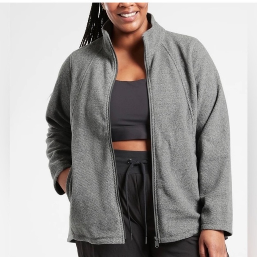 NWT-Athleta Stroll Fleece Full Zip Jacket, Size 3X